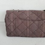 Chanel Flap Bag Brown Snake Skin with Silver Hardware #RSLC-1 - Image 5