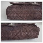 Chanel Flap Bag Brown Snake Skin with Silver Hardware #RSLC-1 - Image 10