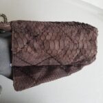 Chanel Flap Bag Brown Snake Skin with Silver Hardware #RSLC-1 - Image 7