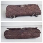 Chanel Flap Bag Brown Snake Skin with Silver Hardware #RSLC-1 - Image 12