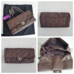 Chanel Flap Bag Brown Snake Skin with Silver Hardware #RSLC-1 - Image 2