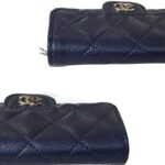Chanel Pouch/ Card Holder Blue Grained Calfskin with Gold Hardware #RTYC-3 - Image 7