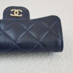 Chanel Pouch/ Card Holder Blue Grained Calfskin with Gold Hardware #RTYC-3 - Image 11