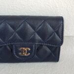 Chanel Pouch/ Card Holder Blue Grained Calfskin with Gold Hardware #RTYC-3 - Image 4