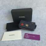 Chanel Small Pouch Blue Grained Calfskin with Gold Hardware #RTYC-2 - Image 2