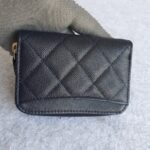 Chanel Small Pouch Blue Grained Calfskin with Gold Hardware #RTYC-2 - Image 4