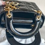 Christian Dior Lady Dior Mini Black Patent Leather with Gold Hardware #RTCL-5 - Image 12