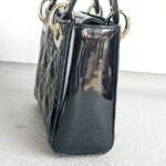 Christian Dior Lady Dior Mini Black Patent Leather with Gold Hardware #RTCL-5 - Image 5