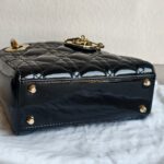 Christian Dior Lady Dior Mini Black Patent Leather with Gold Hardware #RTCL-5 - Image 7