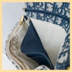 Christian Dior Saddle Pouch Chain/Clutch Blue Canvas with Leather and Gold Hardware #RTCS-1 - Image 24