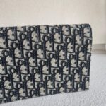 Christian Dior Saddle Pouch Chain/Clutch Blue Canvas with Leather and Gold Hardware #RTCS-1 - Image 6