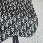 Christian Dior Saddle Pouch Chain/Clutch Blue Canvas with Leather and Gold Hardware #RTCS-1 - Image 4