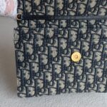 Christian Dior Saddle Pouch Chain/Clutch Blue Canvas with Leather and Gold Hardware #RTCS-1 - Image 12