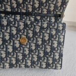 Christian Dior Saddle Pouch Chain/Clutch Blue Canvas with Leather and Gold Hardware #RTCS-1 - Image 13