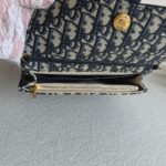 Christian Dior Saddle Pouch Chain/Clutch Blue Canvas with Leather and Gold Hardware #RTCS-1 - Image 14