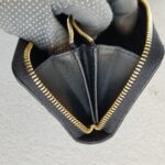 Christian Dior Small Lady Dior Voyageur Coin Purse Black Lambskin with Gold Hardware #RTYC-1 - Image 11