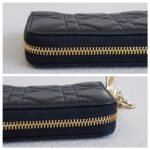 Christian Dior Small Lady Dior Voyageur Coin Purse Black Lambskin with Gold Hardware #RTYC-1 - Image 8