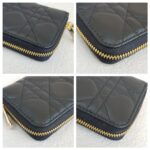 Christian Dior Small Lady Dior Voyageur Coin Purse Black Lambskin with Gold Hardware #RTYC-1 - Image 9
