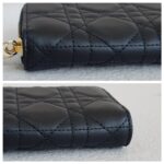 Christian Dior Small Lady Dior Voyageur Coin Purse Black Lambskin with Gold Hardware #RTYC-1 - Image 7