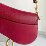 Dior Mini Saddle Bag Maroon Leather with Gold Hardware #RTLK-1 - Image 7