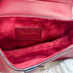 Dior Mini Saddle Bag Maroon Leather with Gold Hardware #RTLK-1 - Image 24