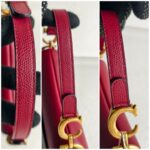Dior Mini Saddle Bag Maroon Leather with Gold Hardware #RTLK-1 - Image 15