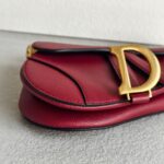 Dior Mini Saddle Bag Maroon Leather with Gold Hardware #RTLK-1 - Image 20