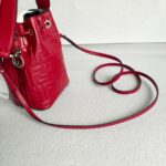 Fendi Mon Tresor Mini Bucket Bag Dark Red Calf Leather and Silver Hardware #RTLK-3 - Image 13