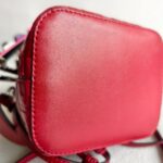 Fendi Mon Tresor Mini Bucket Bag Dark Red Calf Leather and Silver Hardware #RTLK-3 - Image 7