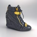 Giuseppe Zanotti Lorenz Croc Embossed Leather High-top Wedge Size 39 #RTLS-1