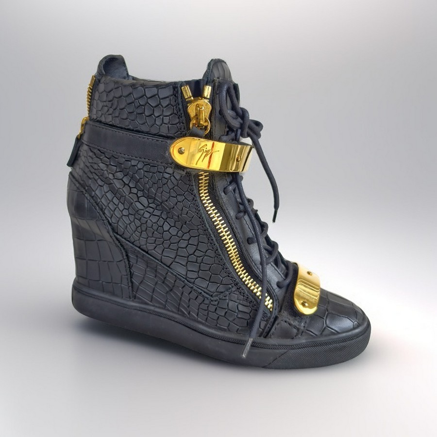 Giuseppe Zanotti Lorenz Croc Embossed Leather High-top Wedge Size 39 #RTLS-1