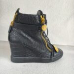 Giuseppe Zanotti Lorenz Croc Embossed Leather High-top Wedge Size 39 #RTLS-1 - Image 4