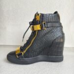 Giuseppe Zanotti Lorenz Croc Embossed Leather High-top Wedge Size 39 #RTLS-1 - Image 5