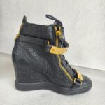 Giuseppe Zanotti Lorenz Croc Embossed Leather High-top Wedge Size 39 #RTLS-1 - Image 6