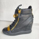 Giuseppe Zanotti Lorenz Croc Embossed Leather High-top Wedge Size 39 #RTLS-1 - Image 7