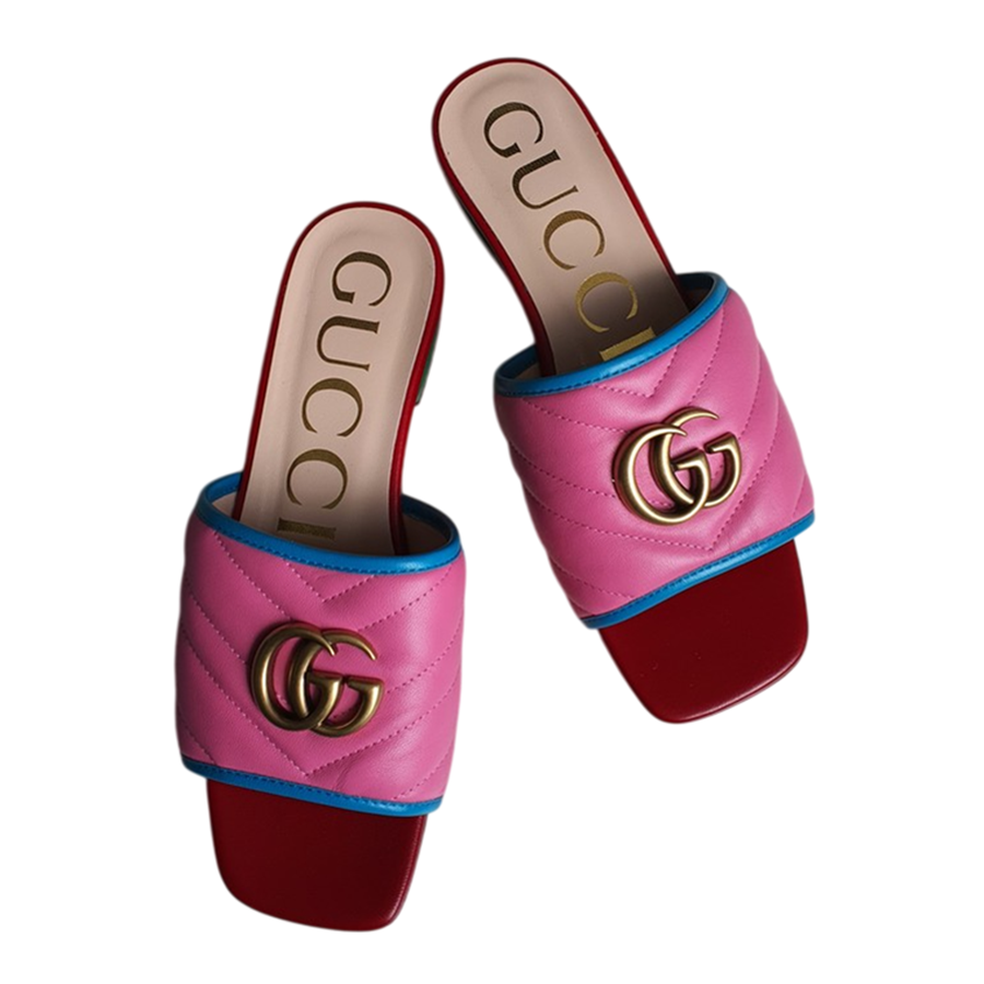 Gucci Size 36 Sandal Multicolor Leather Shoes #RTEK-11