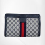 Gucci Vintage Clutch Grey/Brown Coated Canvas with Leather #RYTY-3