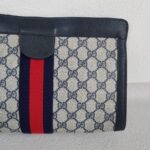Gucci Vintage Clutch Grey/Brown Coated Canvas with Leather #RYTY-3 - Image 6