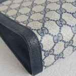 Gucci Vintage Clutch Grey/Brown Coated Canvas with Leather #RYTY-3 - Image 12