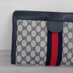 Gucci Vintage Clutch Grey/Brown Coated Canvas with Leather #RYTY-3 - Image 3