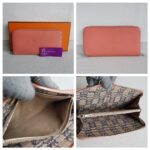 Hermes Silk'In Classique Long Wallet Pink Epsom Leather with Palladium Plated Hardware Bag #RTEK-5 - Image 2