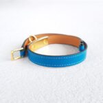 Hermes Size M Rivale Double Tour Bracelet Gold Plated Hardware #RSKE-1 - Image 4