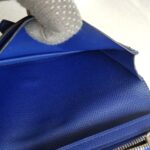 Hermes Bearn Long Wallet Blue Epsom Leather with Palladium Plated Hardware Bag #RYLR-7 - Image 21