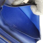 Hermes Bearn Long Wallet Blue Epsom Leather with Palladium Plated Hardware Bag #RYLR-7 - Image 27