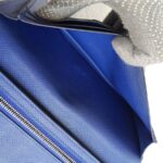 Hermes Bearn Long Wallet Blue Epsom Leather with Palladium Plated Hardware Bag #RYLR-7 - Image 28