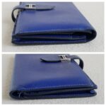 Hermes Bearn Long Wallet Blue Epsom Leather with Palladium Plated Hardware Bag #RYLR-7 - Image 7