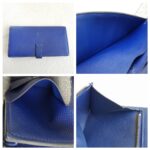 Hermes Bearn Long Wallet Blue Epsom Leather with Palladium Plated Hardware Bag #RYLR-7 - Image 18