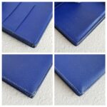 Hermes Bearn Long Wallet Blue Epsom Leather with Palladium Plated Hardware Bag #RYLR-7 - Image 11