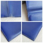 Hermes Bearn Long Wallet Blue Epsom Leather with Palladium Plated Hardware Bag #RYLR-7 - Image 12