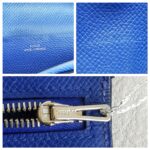 Hermes Bearn Long Wallet Blue Epsom Leather with Palladium Plated Hardware Bag #RYLR-7 - Image 13